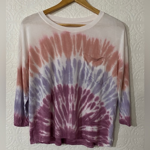Wallflower Tops - Wallflower 3/4 knit Tye dye | with pocket detail | Large